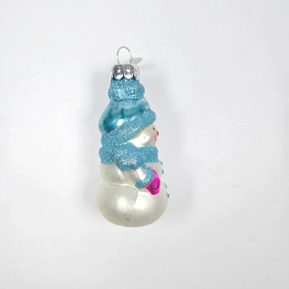 NICE Radko Celebrations Snowman Glitter Sparkle‎ Miniature Mini Ornament 2013 S2